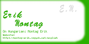 erik montag business card